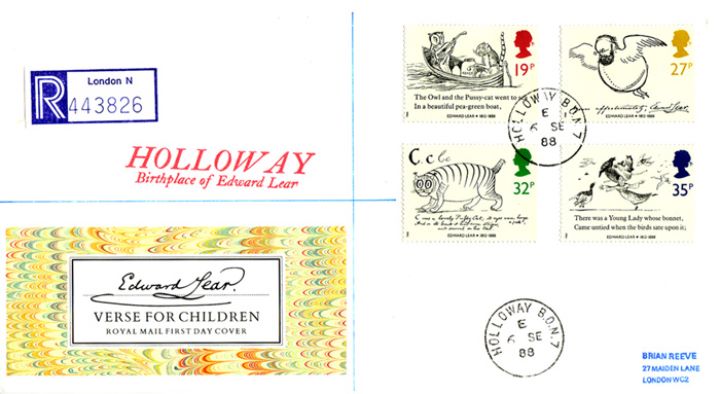 Edward Lear: Stamps, Verse for Children