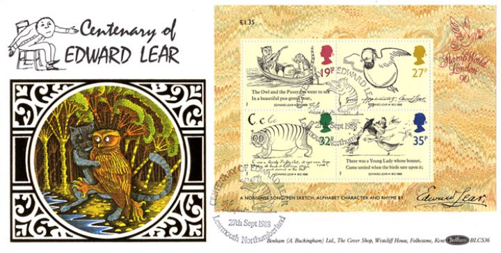 Edward Lear: Miniature Sheet, The Owl and the Pussycat