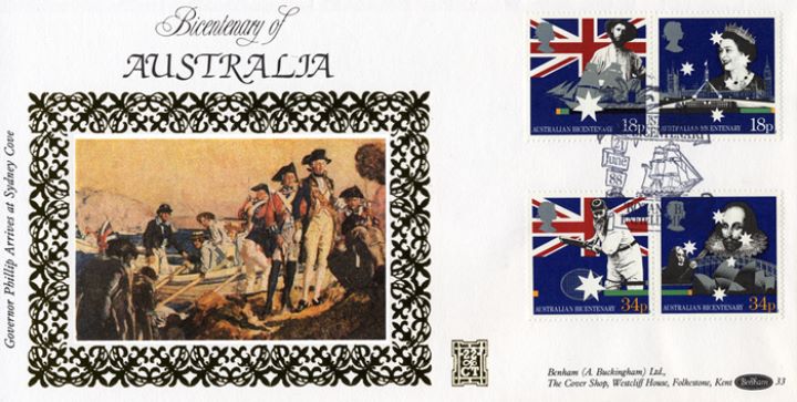 Australian Bicentenary, Governor Phillip arrives at Sydney Cove