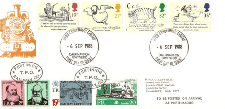 Edward Lear: Stamps, Festiniog Railway