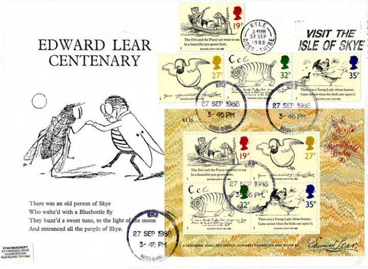 Edward Lear: Miniature Sheet, There was an old person of Skye..