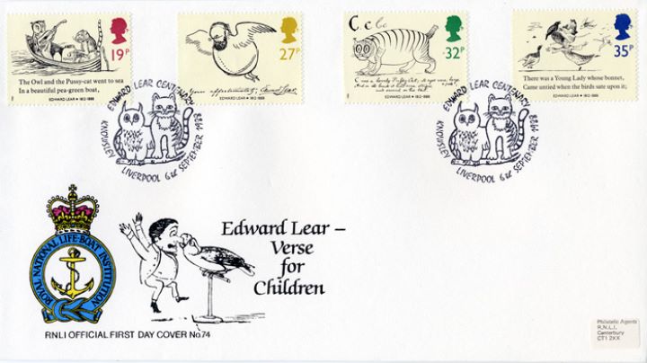 Edward Lear: Stamps, RNLI Official