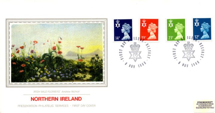 Northern Ireland 14p, 19p, 23p, 32p, Irish Wild Flowers