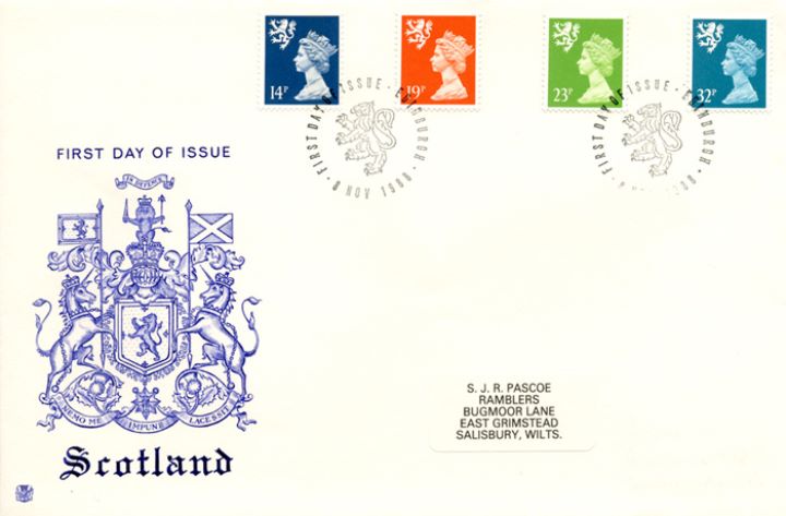 Scotland 14p, 19p, 23p, 32p, Coat of Arms