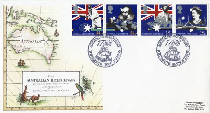 Australian Bicentenary, Early map of Australia