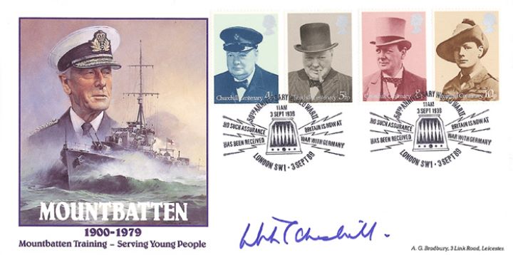 Mountbatten, With Churchill Stamps