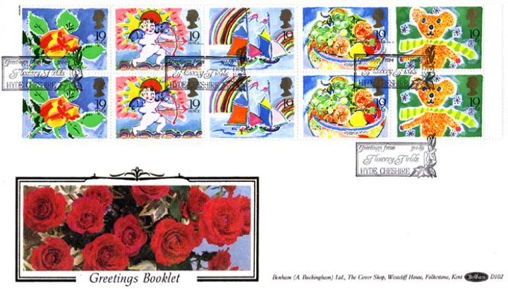 Greetings Stamps, Red Roses