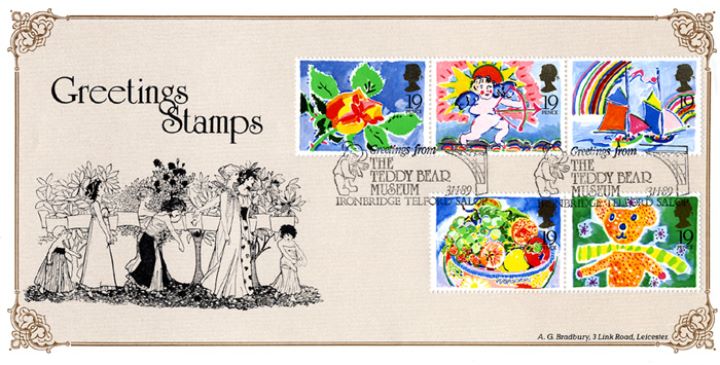 Greetings Stamps, Procession of Flowers