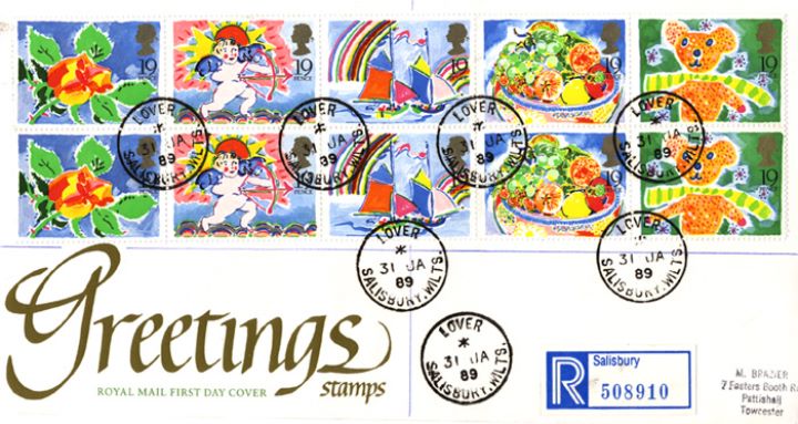 Greetings Stamps, CDS Postmarks