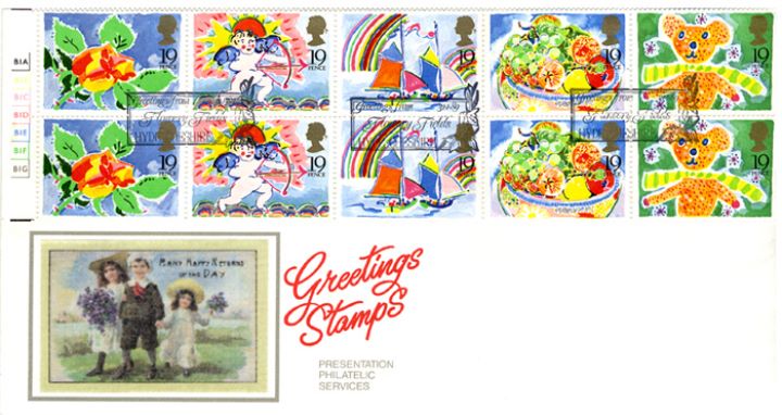 Greetings Stamps, Many Happy Returns