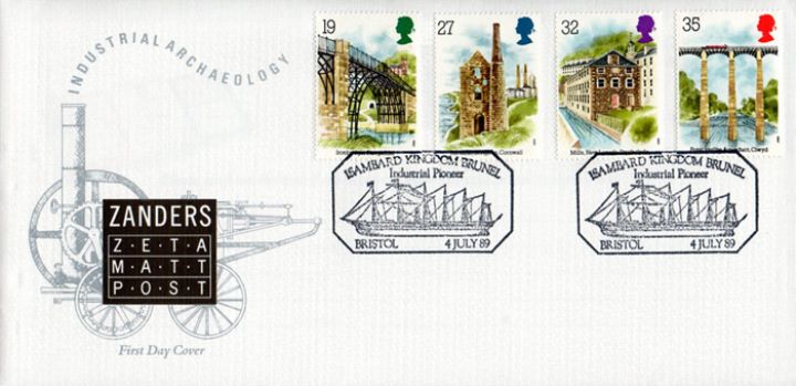 Ind. Archaeology: Stamps, Tevithick's Engine