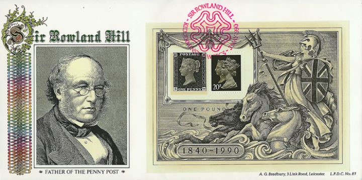 Penny Black: Miniature Sheet, Rowland Hill