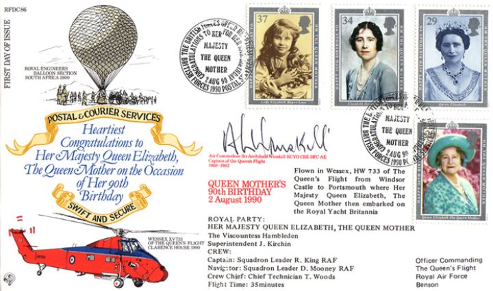 Queen Mother 90th Birthday, Postal & Courier Services