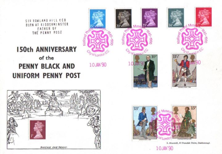 Penny Black Anniversary, Mulready Design