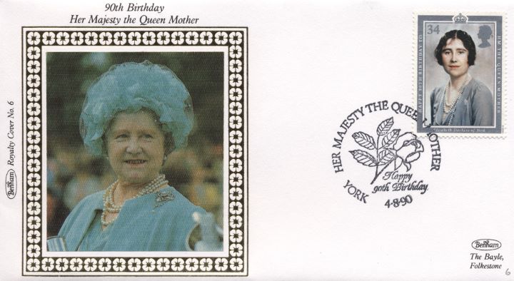 90th Birthday HM The Queen Mother, Queen Mother in Blue