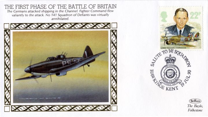 The First Phase of the Battle of Britain, No 141 Squadron of Defiants was virtually annihilated