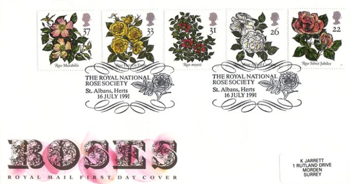 Roses 1991, Ornate ROSES text