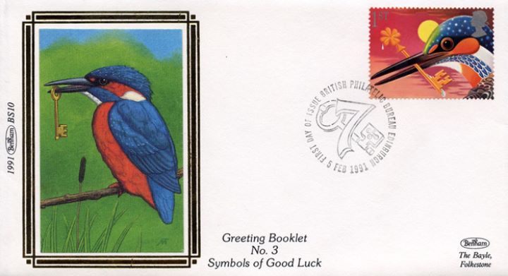 Lucky Symbols (Greetings), Kingfisher with Key