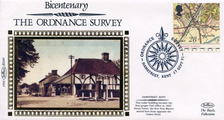 Maps - Ordnance Survey, Post Office, Hamstreet 1857