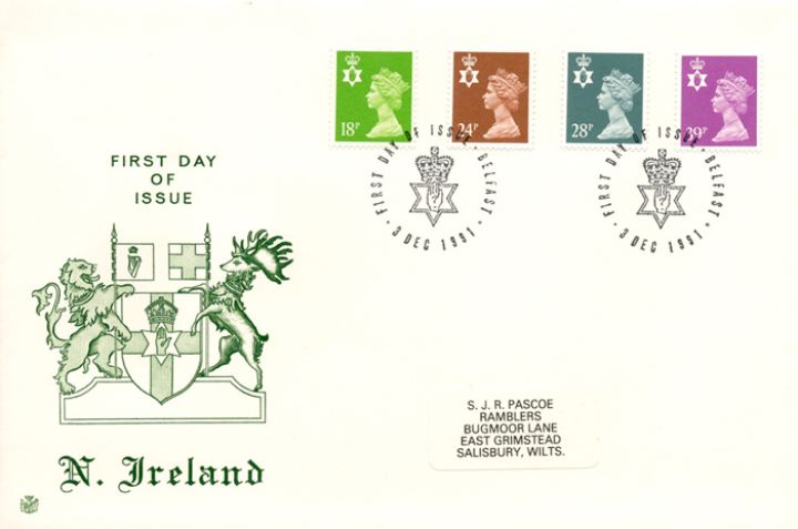 Northern Ireland 18p, 24p, 28p, 39p, Coat of Arms