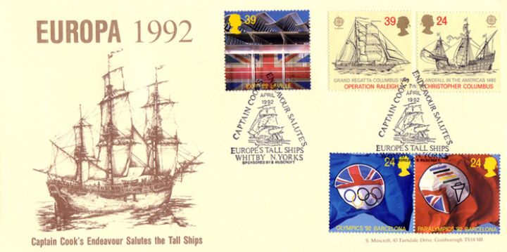 Europa 1992, Captain Cook's Endeavour Salutes the Tall Ships