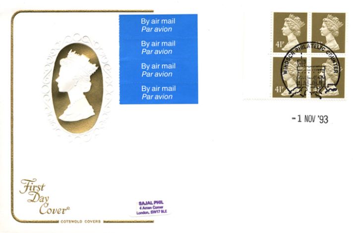 Window: Airmail: £1.64, Queen's Head