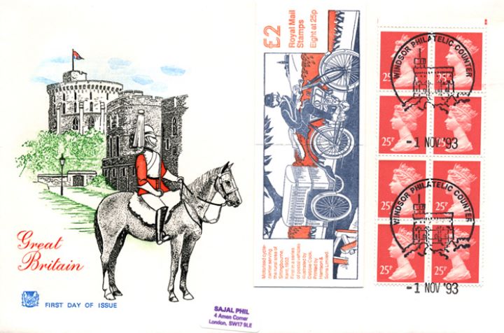 Vending: New Design: £2 Postal Vehicles 1 (Motorised cycle), Windsor Castle