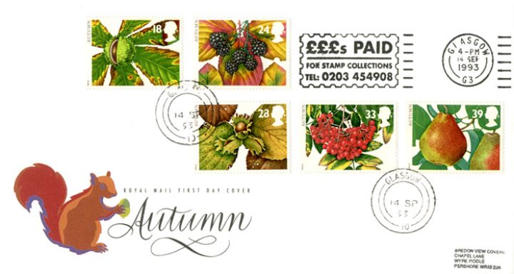 4 Seasons: Autumn, Slogan Postmarks