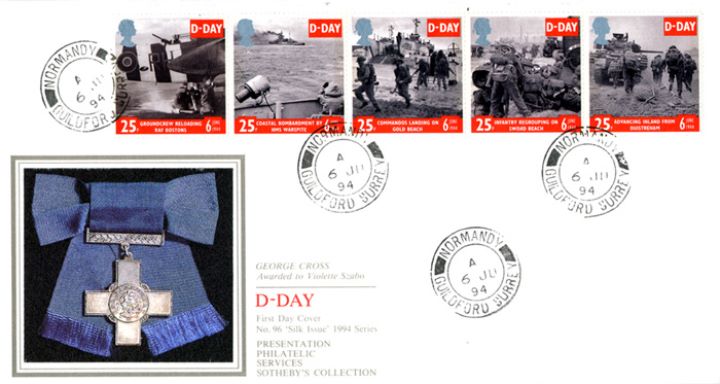 D-Day 50th Anniversary, George Cross awarded to Violette Szabo