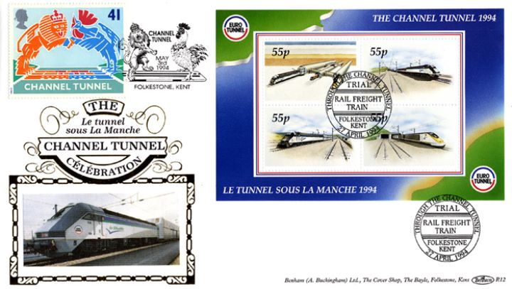 Channel Tunnel, Trial Rail Freight Train