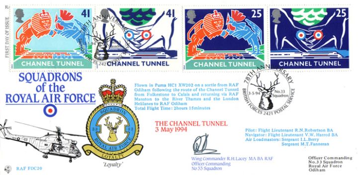 Channel Tunnel, Squadrons of the Royal Air Force