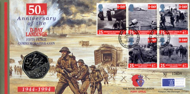 D-Day 50th Anniversary, Coin Cover