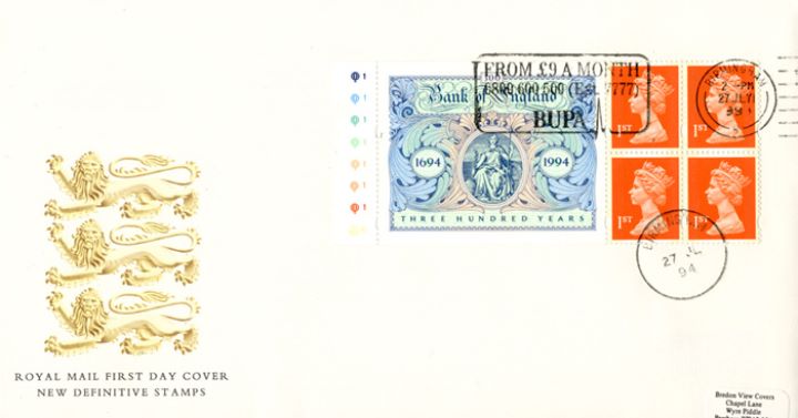 Window: Bank of England, Slogan Postmarks