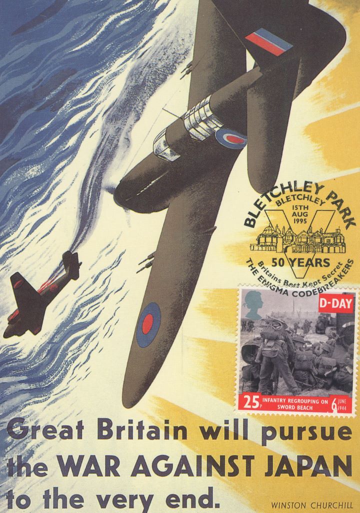 D-Day 50th Anniversary, War Against Japan Postcard