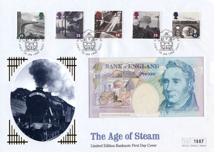 The Age of Steam, £5 George Stephenson Banknote Cover