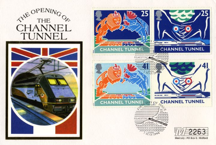 Channel Tunnel, Le Shuttle and Flags