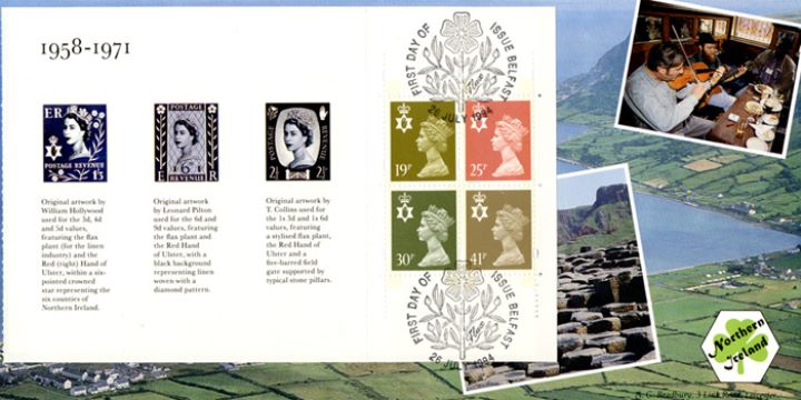 PSB: N. Ireland - Pane 4, Early Regional Stamps