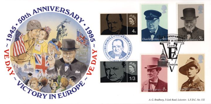 Peace and Freedom, London Celebrates Churchill stamps