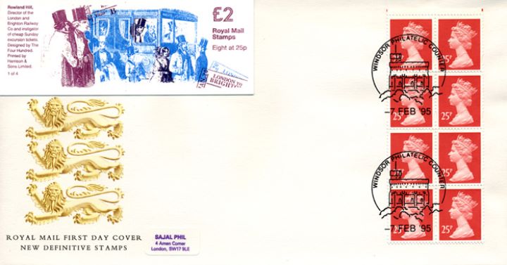 Vending: New Design: £2 Rowland Hill 1 (London & Brighton Rly), Heraldic Lions