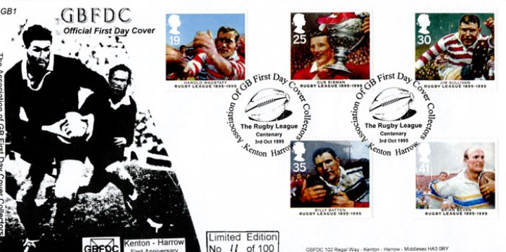 Rugby League, GB - FDC 1st Official Cover