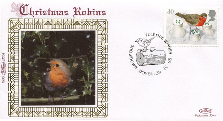 Christmas 1995, Robin in holly