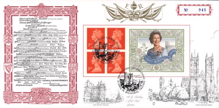 Window: Queen's 70th Birthday, Family Tree