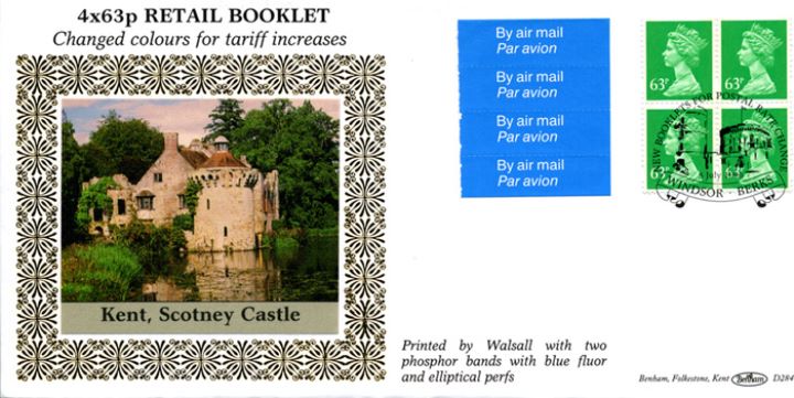 Window: New Contents: Airmail Olympics £2.52, Scotney Castle, Kent