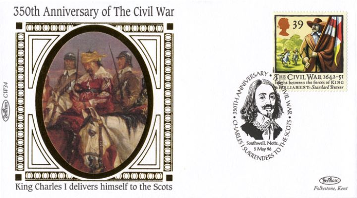 English Civil War, Charles I delivers himself to the Scots