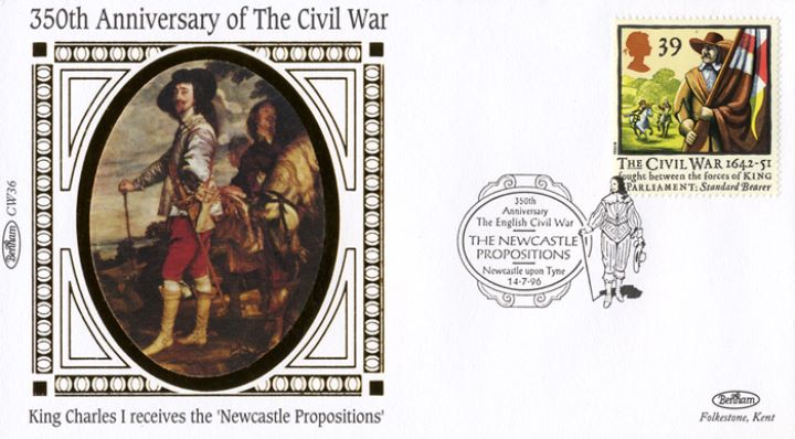 English Civil War, King Charles receives the 'Newcastle Propositions'