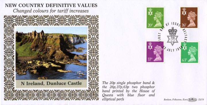 Northern Ireland 20p, 26p, 37p, 63p, Dunluce Castle