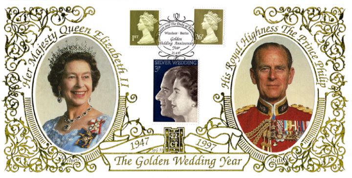 Machins (EP): Gold Definitives: 1st & 26p, The Queen & Prince Philip