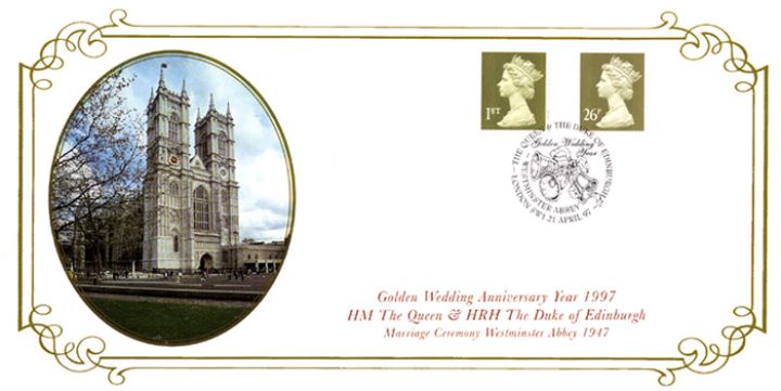 Machins (EP): Gold Definitives: 1st & 26p, Westminster Abbey