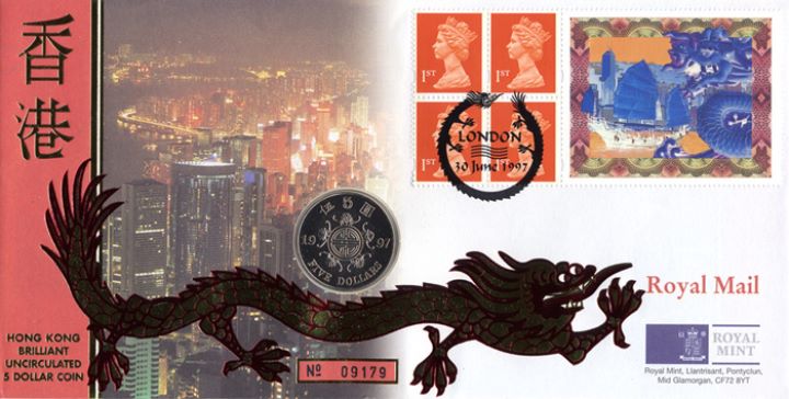 Window: Hong Kong Hand Over, Hong Kong $5 Coin Cover