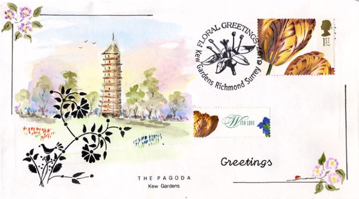 Flower Paintings (Greetings), The Pagoda, Kew Gardens